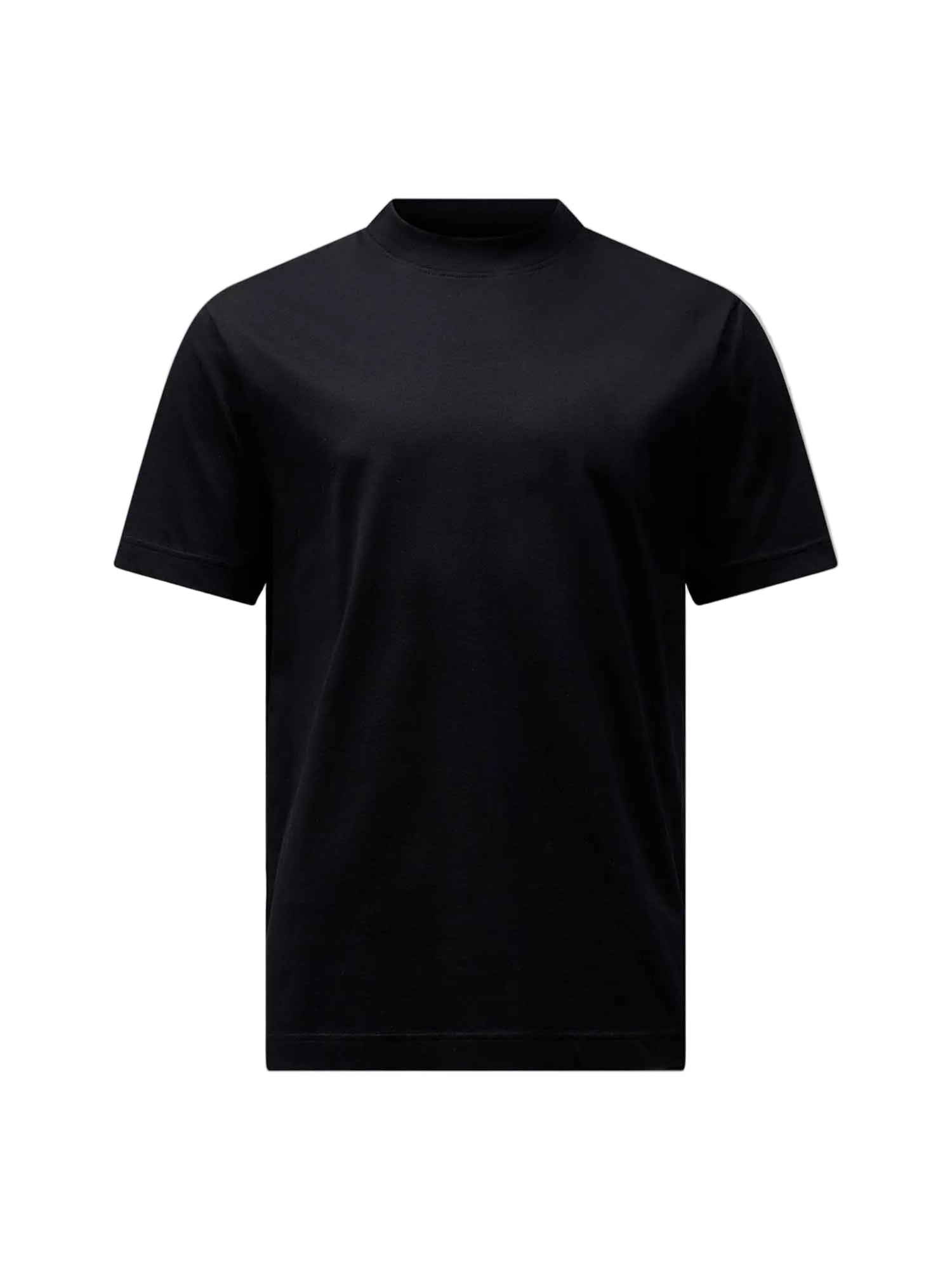 Front View of Peckham Rye Mercerised Cotton Black T-Shirt